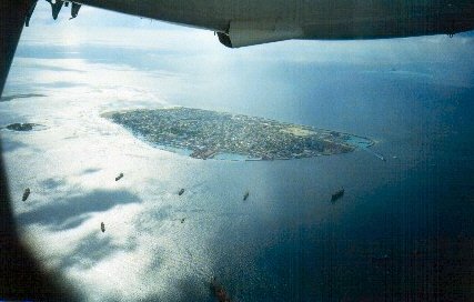 Bird's eye view of Male'-The capital island city of The Republic Of Maldives